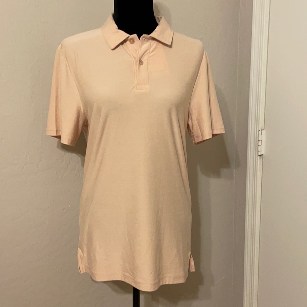 Peach polo shirt